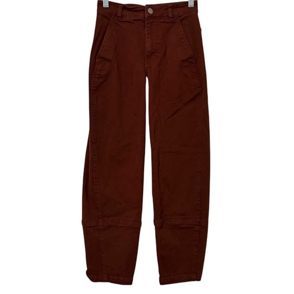 Everlane Brown Cotton Barrell Utility Cargo Chino Pants Womens 000‎